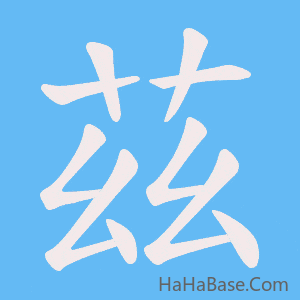 《茲》的筆順動畫寫字動畫演示