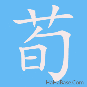 《荀》的筆順動畫寫字動畫演示