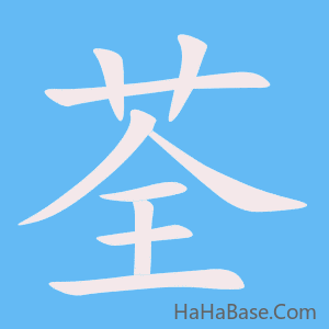 《荃》的筆順動畫寫字動畫演示