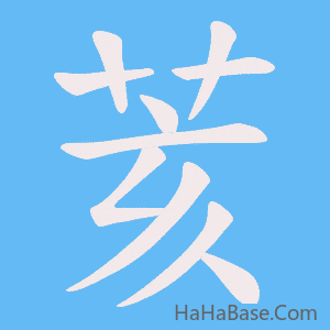 《荄》的筆順動畫寫字動畫演示