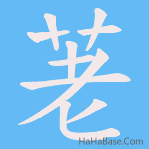 《荖》的筆順動畫寫字動畫演示