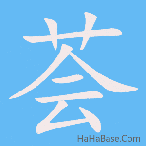 《荟》的筆順動畫寫字動畫演示