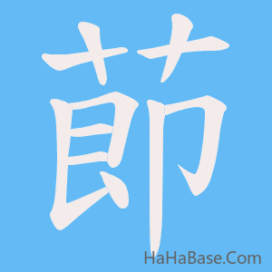 《莭》的筆順動畫寫字動畫演示