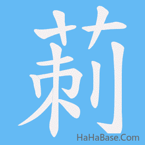 《莿》的筆順動畫寫字動畫演示