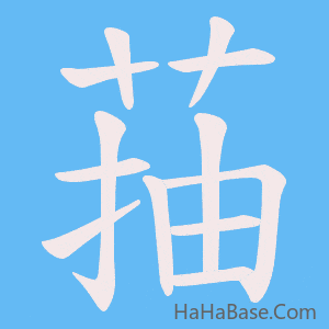 《菗》的筆順動畫寫字動畫演示