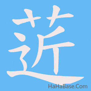 《菦》的筆順動畫寫字動畫演示