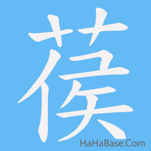 《葔》的筆順動畫寫字動畫演示