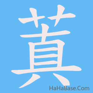 《蒖》的筆順動畫寫字動畫演示