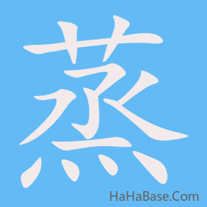 《蒸》的筆順動畫寫字動畫演示