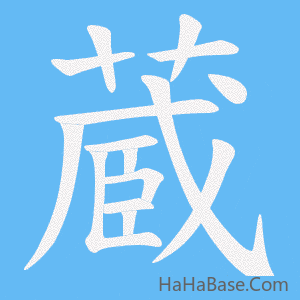 《蔵》的筆順動畫寫字動畫演示