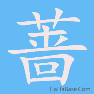 《蔷》的筆順動畫寫字動畫演示