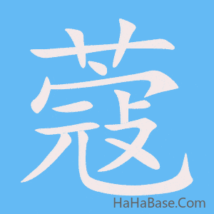 《蔻》的筆順動畫寫字動畫演示