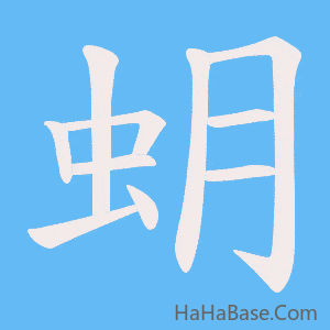 《蚏》的筆順動畫寫字動畫演示