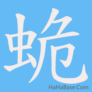 《蛫》的筆順動畫寫字動畫演示