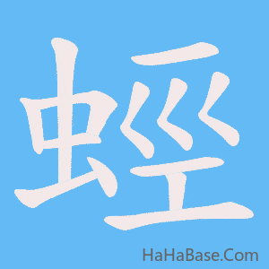 《蛵》的筆順動畫寫字動畫演示