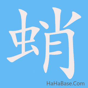 《蛸》的筆順動畫寫字動畫演示