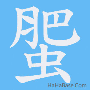 《蜰》的筆順動畫寫字動畫演示