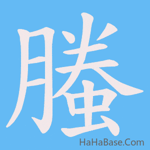 《螣》的筆順動畫寫字動畫演示