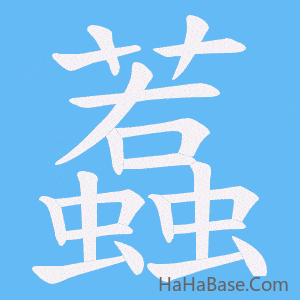 《蠚》的筆順動畫寫字動畫演示