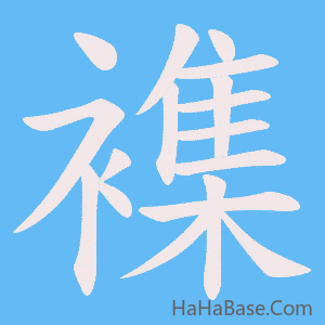 《襍》的筆順動畫寫字動畫演示