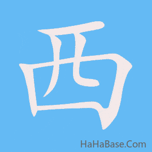 《西》的筆順動畫寫字動畫演示