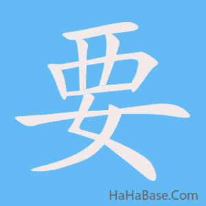 《要》的筆順動畫寫字動畫演示
