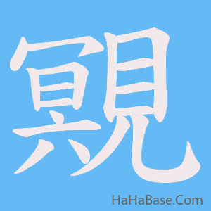 《覭》的筆順動畫寫字動畫演示
