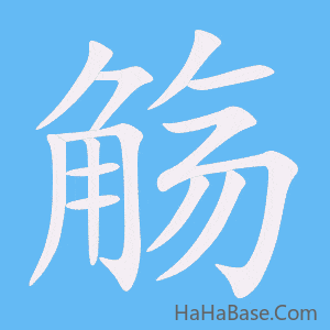 《觞》的筆順動畫寫字動畫演示