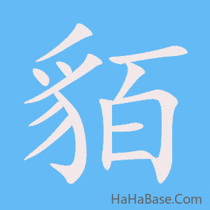 《貊》的筆順動畫寫字動畫演示