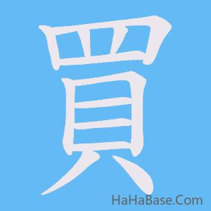 《買》的筆順動畫寫字動畫演示