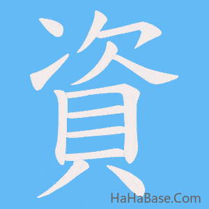 《資》的筆順動畫寫字動畫演示