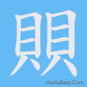 《賏》的筆順動畫寫字動畫演示
