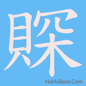 《賝》的筆順動畫寫字動畫演示