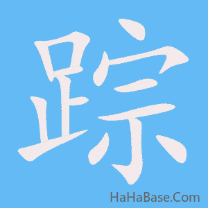 《踪》的筆順動畫寫字動畫演示