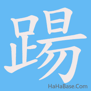《踼》的筆順動畫寫字動畫演示