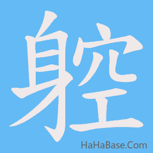 《躻》的筆順動畫寫字動畫演示
