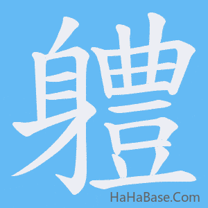 《軆》的筆順動畫寫字動畫演示