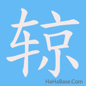 《辌》的筆順動畫寫字動畫演示