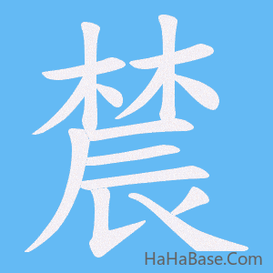 《辳》的筆順動畫寫字動畫演示