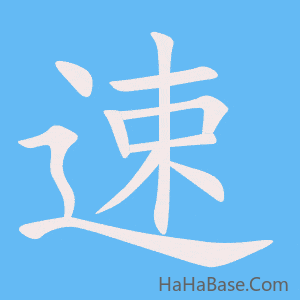 《速》的筆順動畫寫字動畫演示