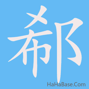《郗》的筆順動畫寫字動畫演示