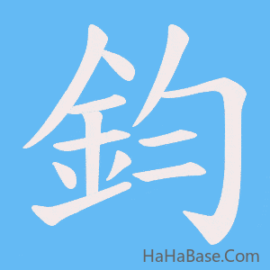 《鈞》的筆順動畫寫字動畫演示