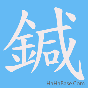 《鍼》的筆順動畫寫字動畫演示