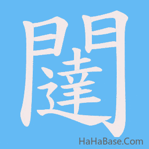 《闥》的筆順動畫寫字動畫演示