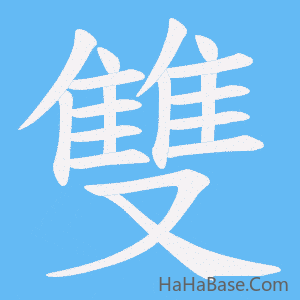 《雙》的筆順動畫寫字動畫演示