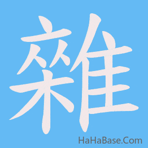 《雜》的筆順動畫寫字動畫演示