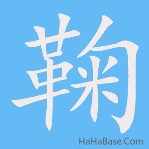 《鞠》的筆順動畫寫字動畫演示