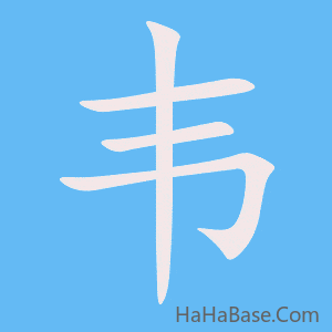 《韦》的筆順動畫寫字動畫演示