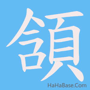 《頷》的筆順動畫寫字動畫演示