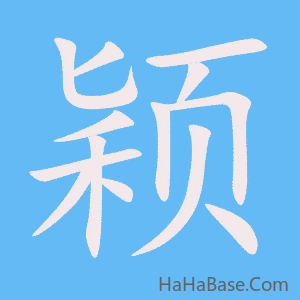 《颖》的筆順動畫寫字動畫演示